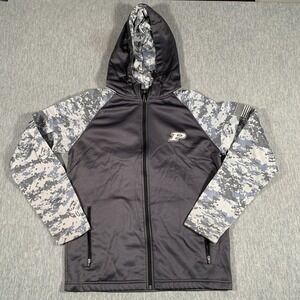 Purdue Boilermakers Jacket Mens Small Gray Camo NCAA Football Colosseum OHT